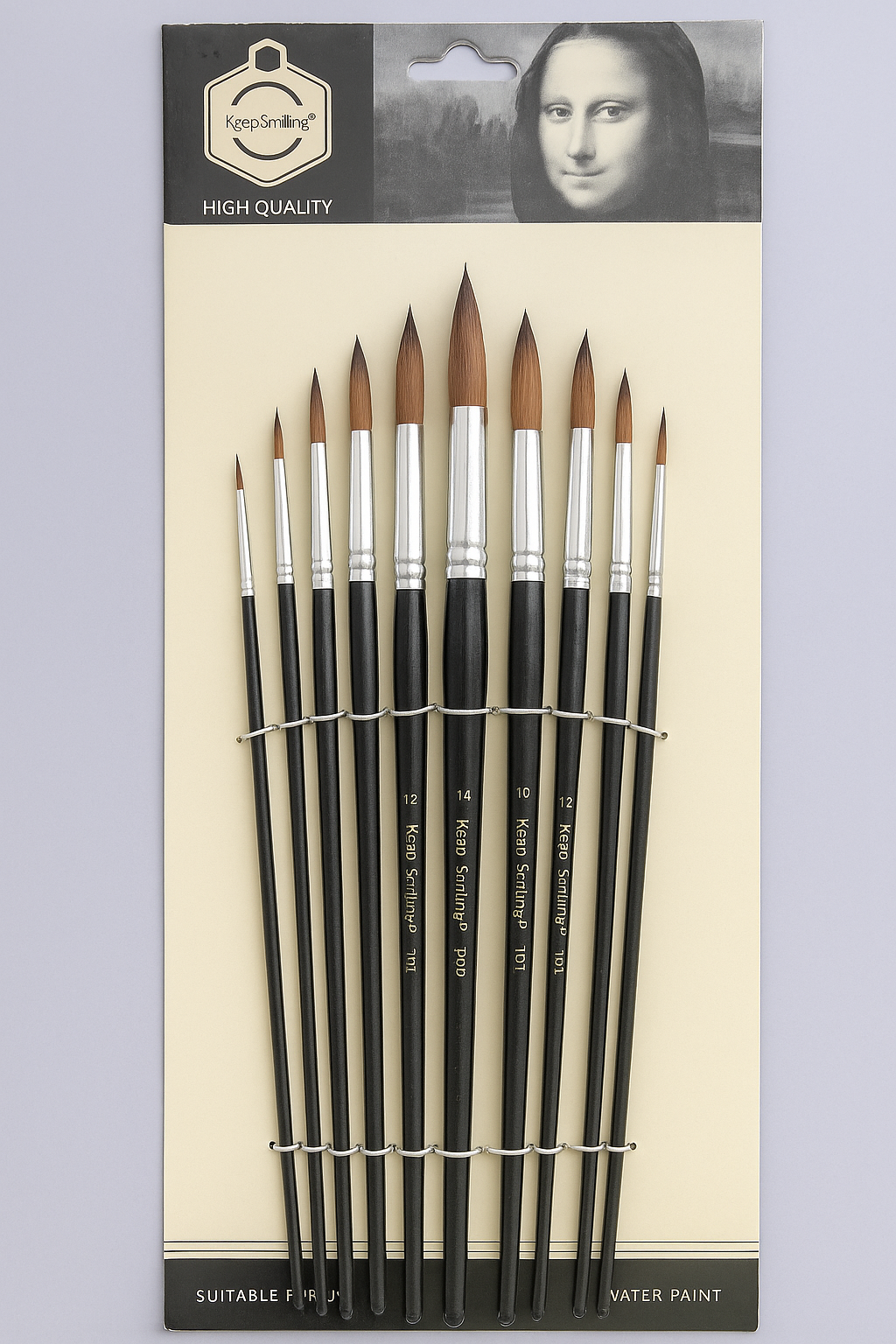 Keep Smiling Artist Brush Set – Filbert, Slant & Pointed