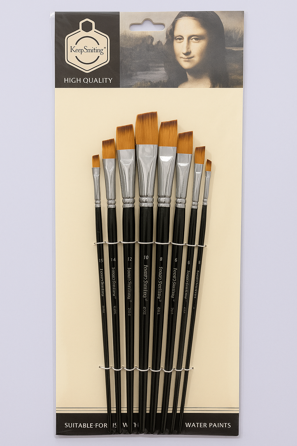 Keep Smiling Artist Brush Set – Filbert, Slant & Pointed
