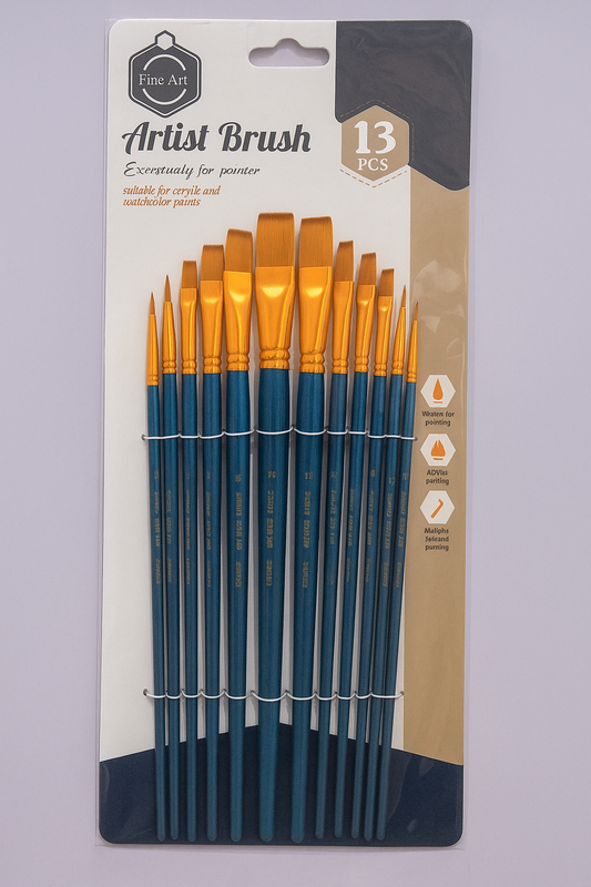 keep smiling _ Artist Brush (flat and round)